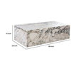 Rey Cocktail Coffee Table | 48" Rectangular Natural Viola Marble Body