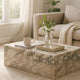 Rey Cocktail Coffee Table | 48" Rectangular Natural Viola Marble Body