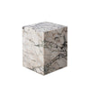 Rey Side End Table | 15’’ Square Natural Viola Marble Pedestal BM338655