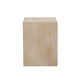Rey Side End Table | 15’’ Square Natural Beige Marble Pedestal BM338657