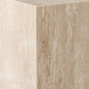 Rey Side End Table | 15’’ Square Natural Beige Marble Pedestal BM338657
