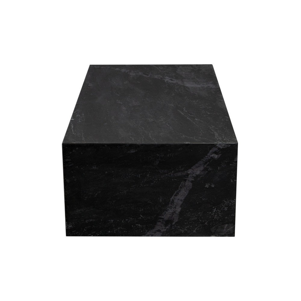 Rey Cocktail Coffee Table | 48’’ Rectangular Natural Black Marble Body BM338658
