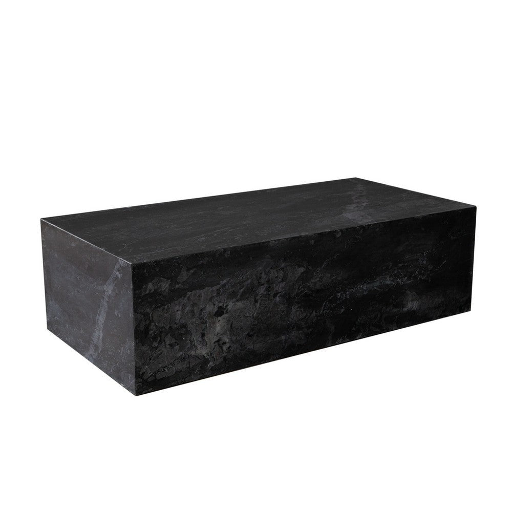 Rey Cocktail Coffee Table | 48’’ Rectangular Natural Black Marble Body BM338658