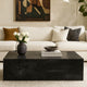 Rey Cocktail Coffee Table | 48" Rectangular Natural Black Marble Body