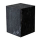 Rey Side End Table | 15’’ Square Natural Black Marble Pedestal BM338659