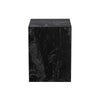 Rey Side End Table | 15’’ Square Natural Black Marble Pedestal BM338659