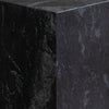 Rey Side End Table | 15’’ Square Natural Black Marble Pedestal BM338659