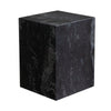 Rey Side End Table | 15’’ Square Natural Black Marble Pedestal BM338659