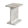 Isy Accent End Table | 15’’ Natural Tan Brown I-Beam Shaped Marble BM338661