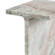 Isy Accent End Table | 15’’ Natural Tan Brown I-Beam Shaped Marble BM338661