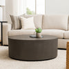 Viko Cocktail Coffee Table | 39" Natural Cement Gray Round Body