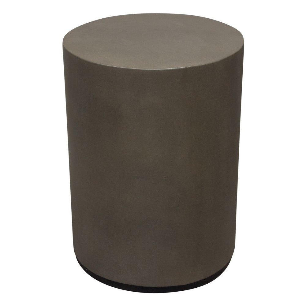 Viko Side End Table | 20’’ Natural Cement Gray Round Pedestal BM338664