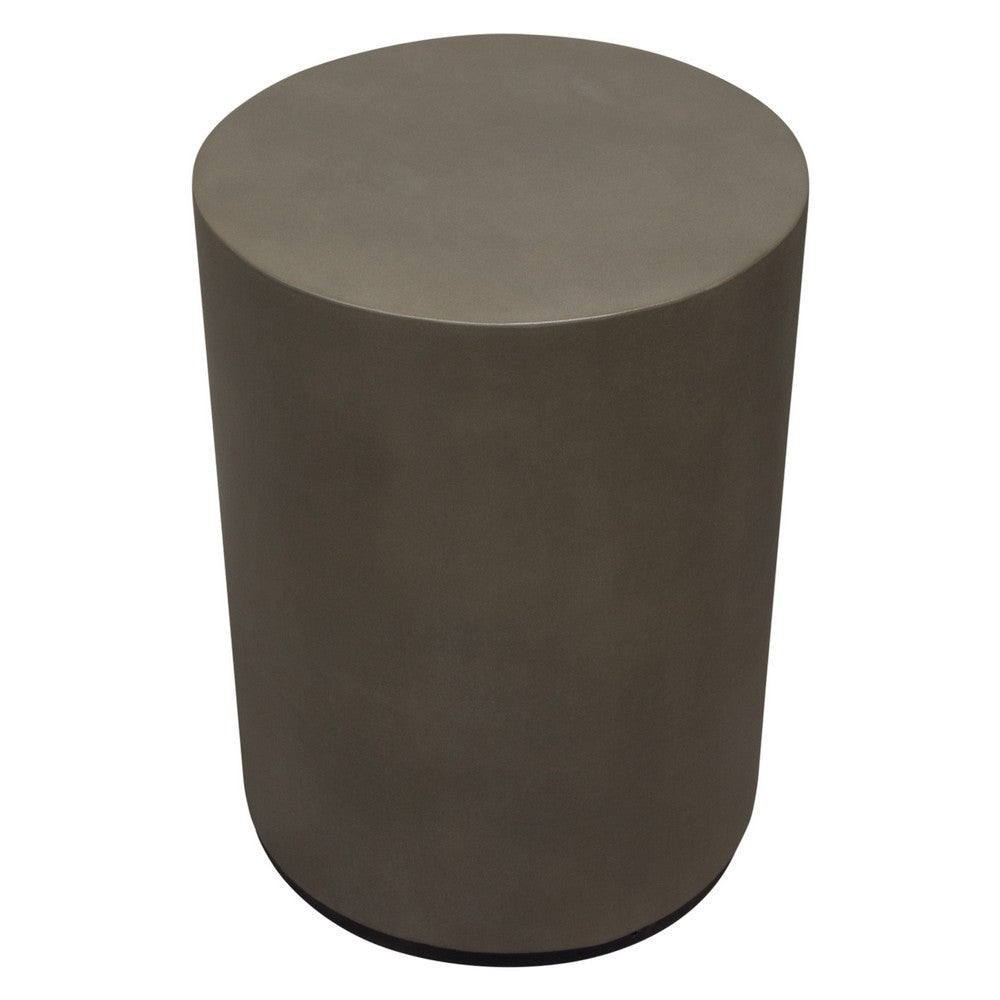 Viko Side End Table | 20’’ Natural Cement Gray Round Pedestal BM338664