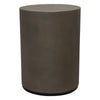 Viko Side End Table | 20" Natural Cement Gray Round Pedestal