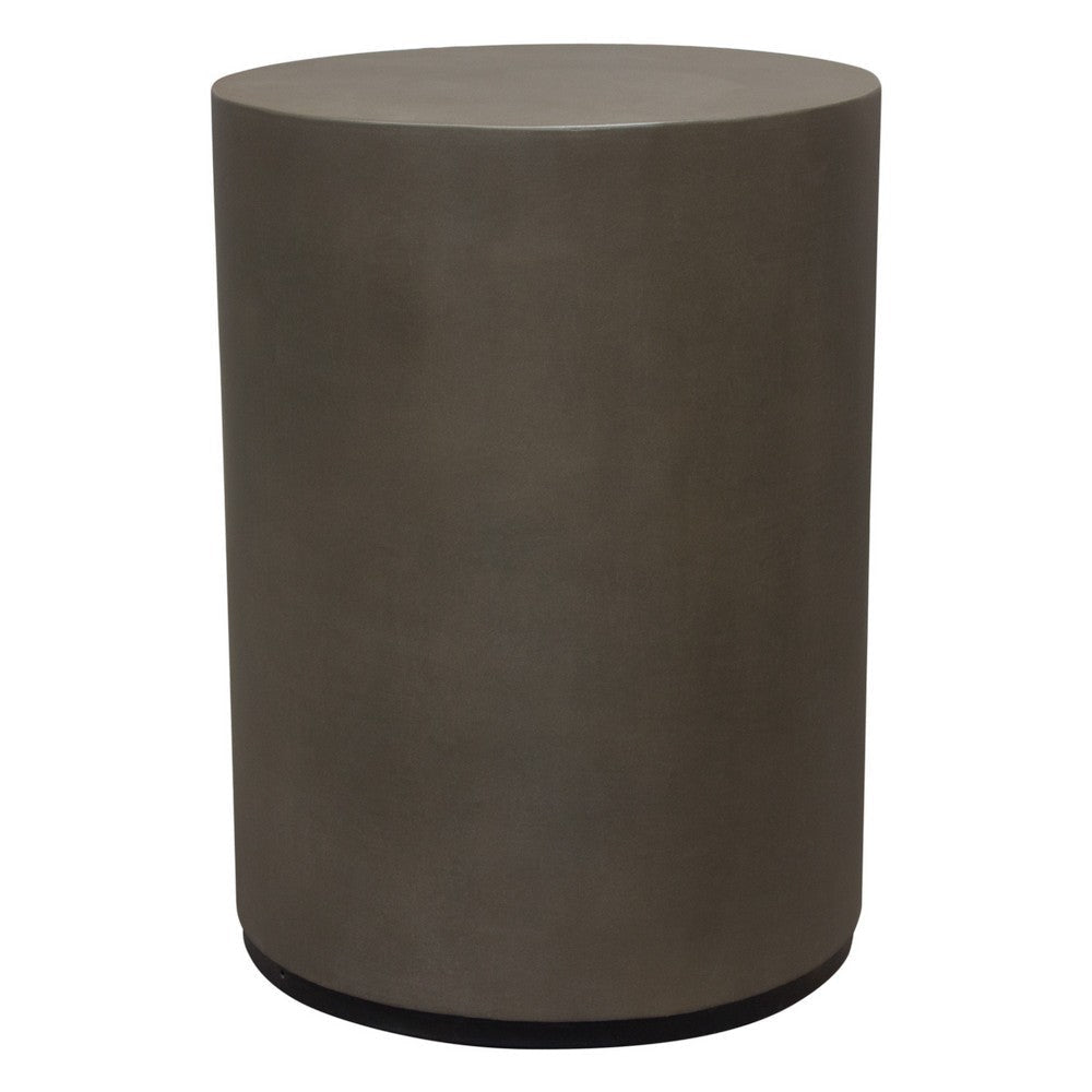 Viko Side End Table | 20" Natural Cement Gray Round Pedestal