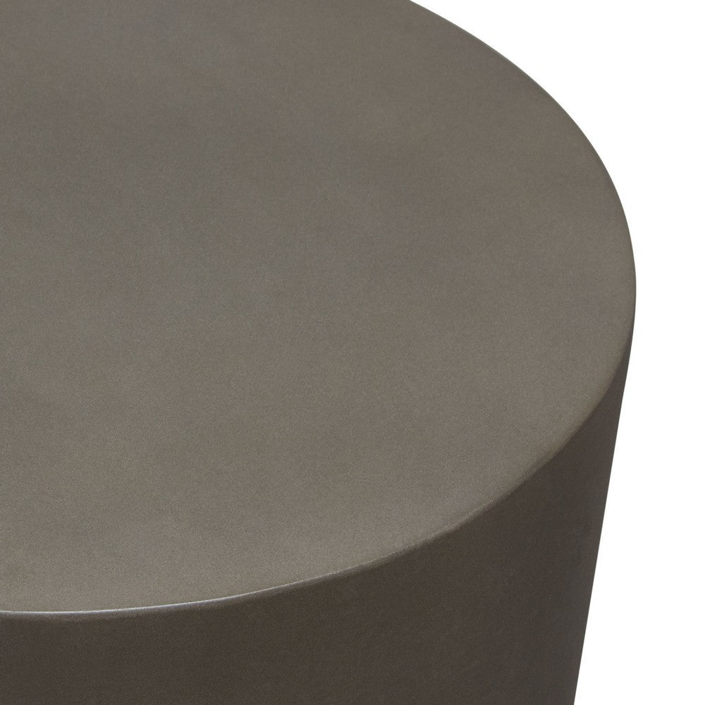 Viko Side End Table | 20’’ Natural Cement Gray Round Pedestal BM338664