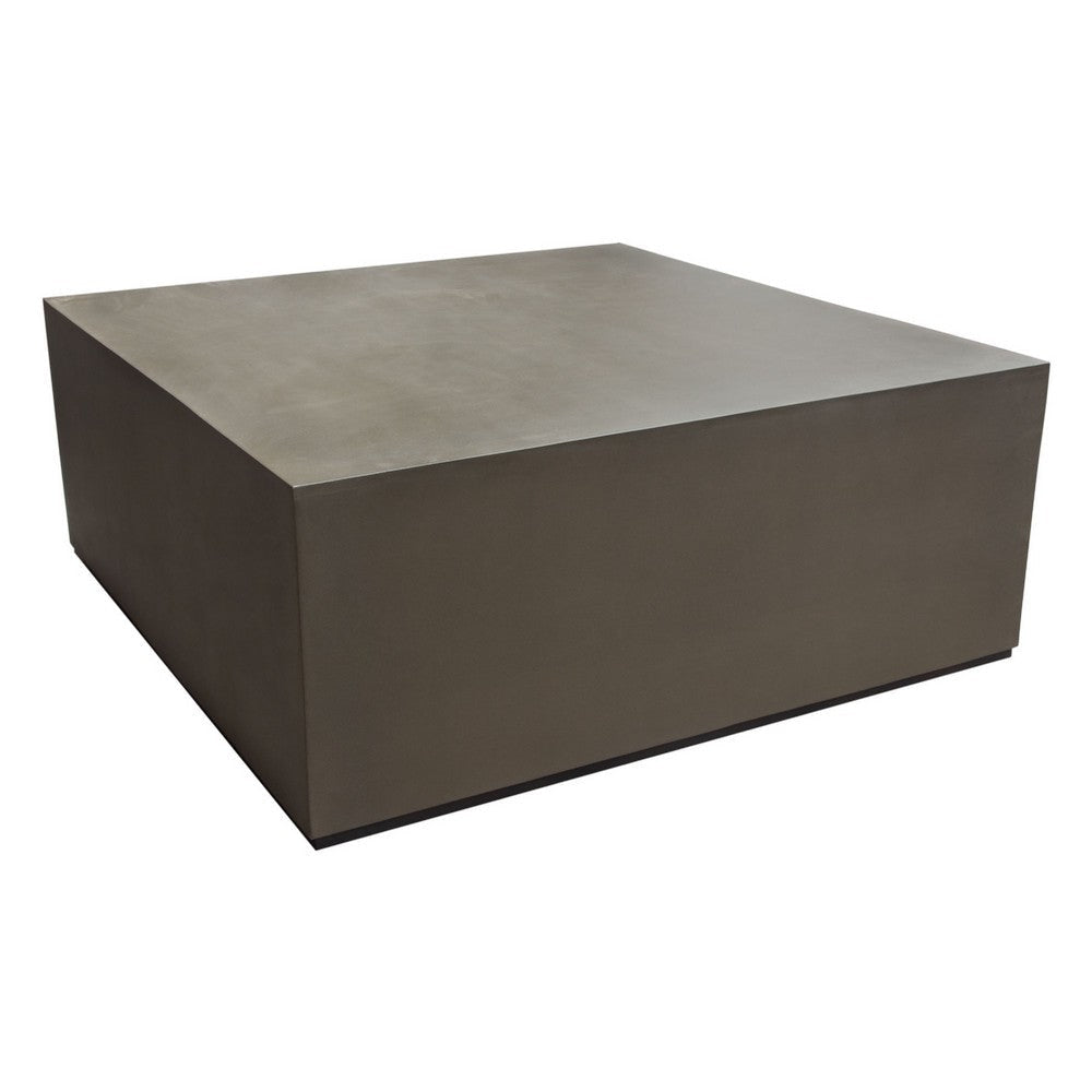 Viko Cocktail Coffee Table | 39’’ Natural Cement Gray Square Body BM338665