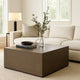 Viko Cocktail Coffee Table | 39" Natural Cement Gray Square Body