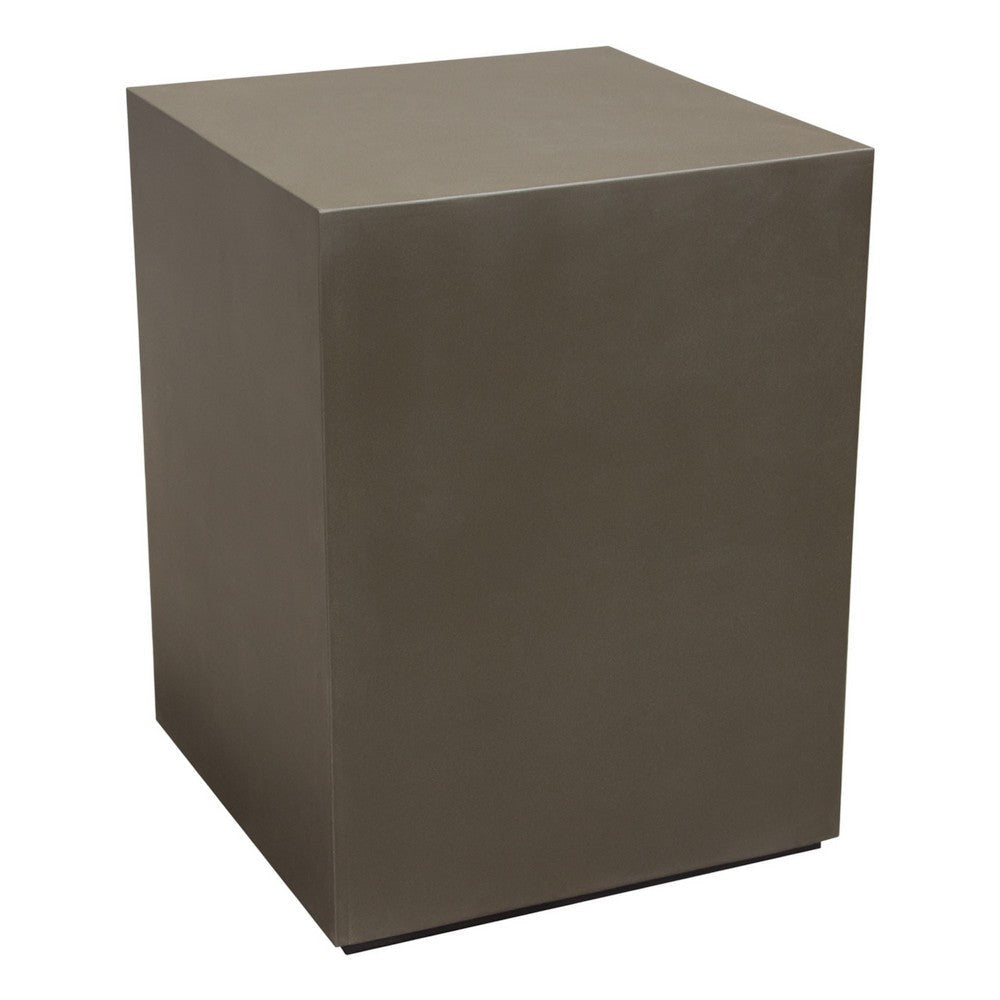 Viko Side End Table | 20’’ Natural Cement Gray Square Pedestal BM338666