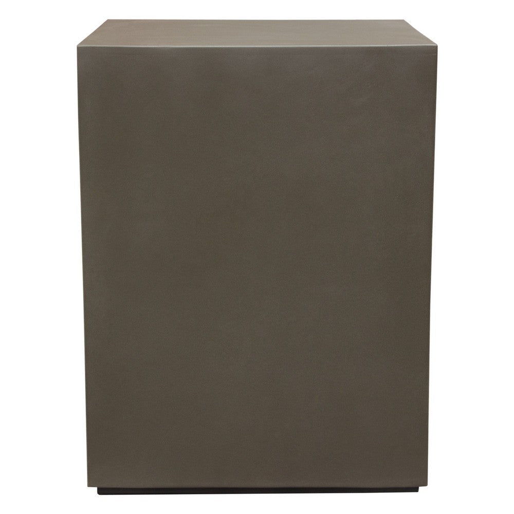 Viko Side End Table | 20’’ Natural Cement Gray Square Pedestal BM338666