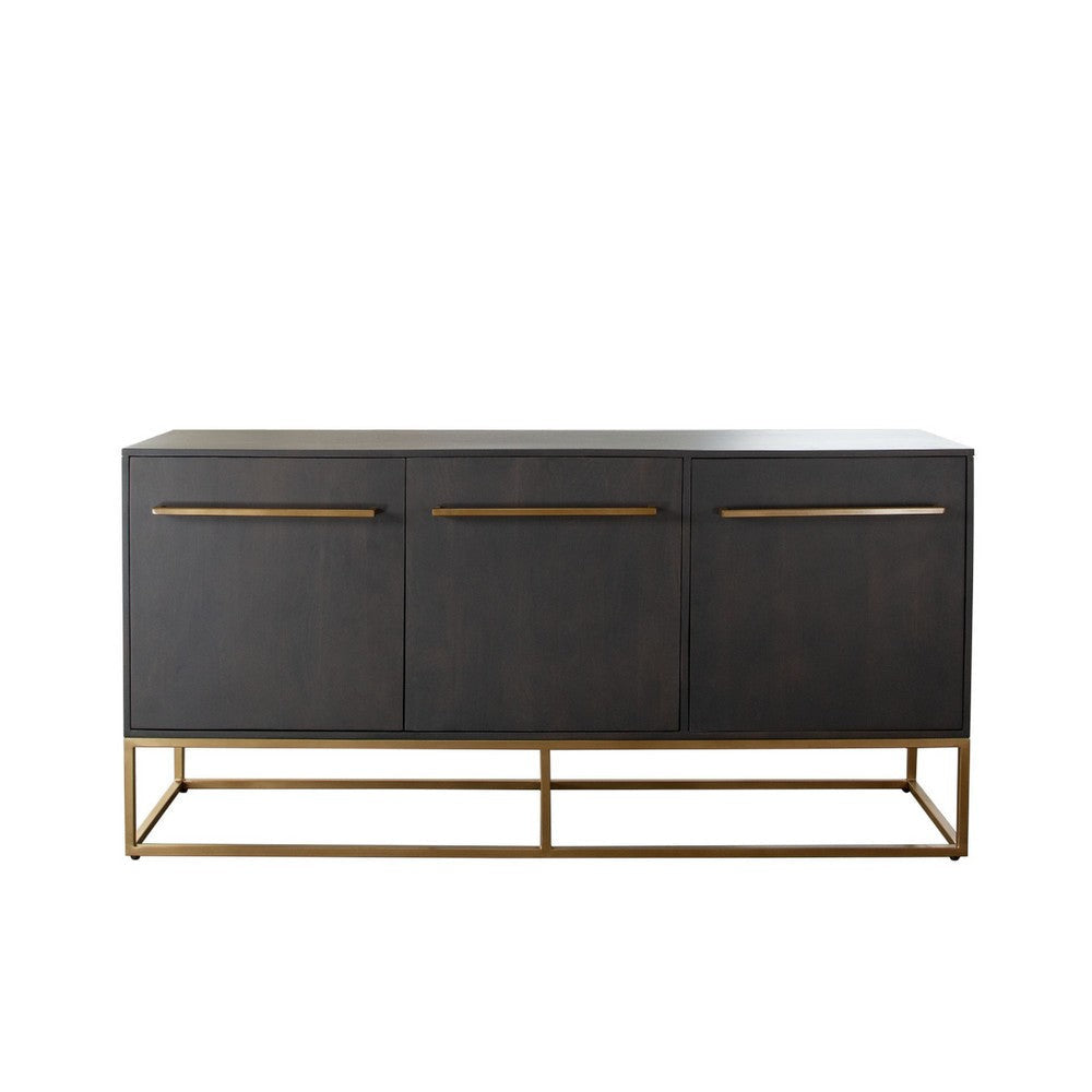 Ceny Sideboard Buffet Cabinet w 3 Doors | 71’’ Gray Oak Mango Wood BM338671