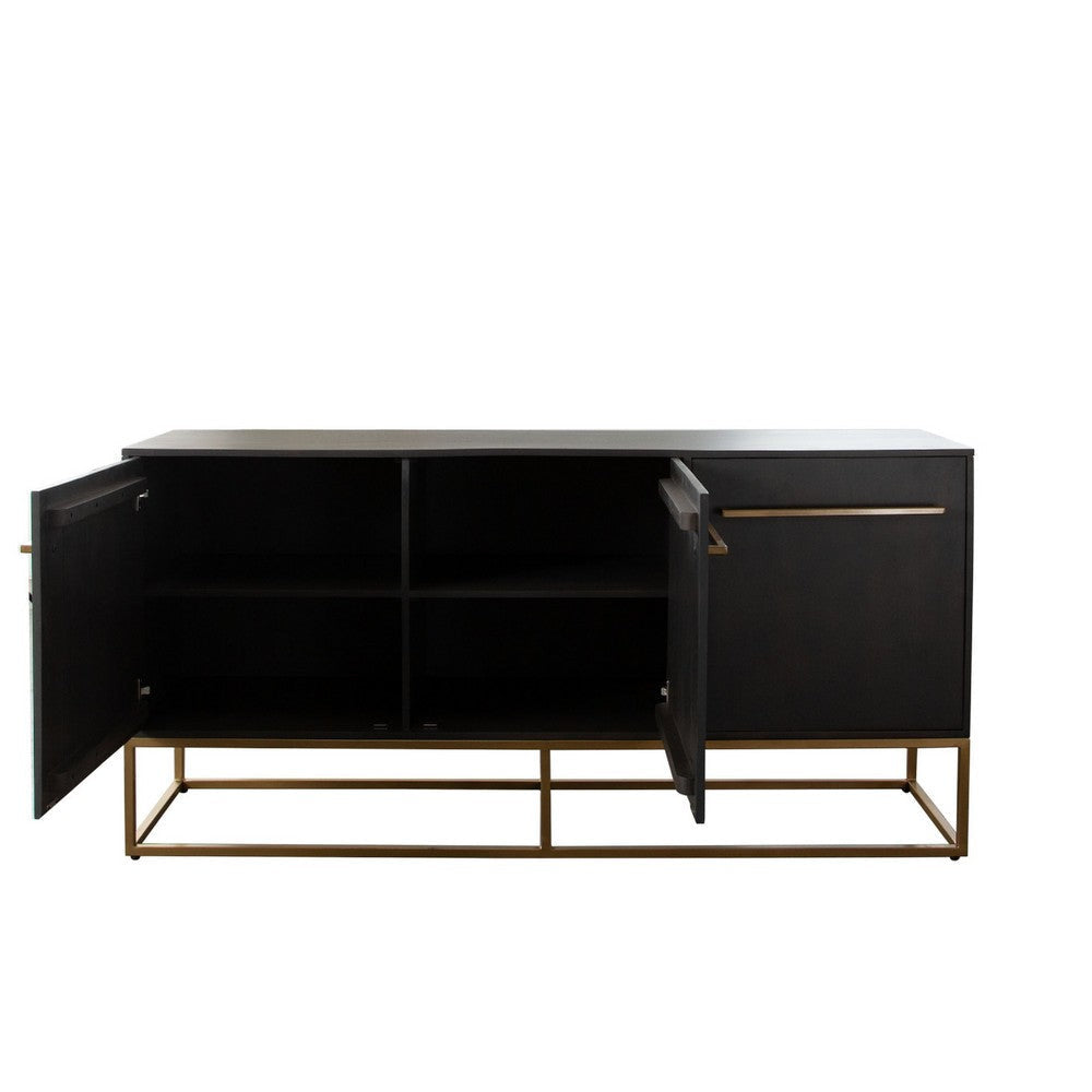 Ceny Sideboard Buffet Cabinet w 3 Doors | 71’’ Gray Oak Mango Wood BM338671