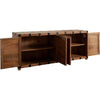 Ozy Sideboard Buffet Cabinet w 4 Doors | 76’’ Oak Brown Mango Wood BM338672