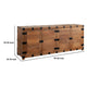 Ozy Sideboard Buffet Cabinet w 4 Doors | 76’’ Oak Brown Mango Wood BM338672