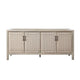 Pam Sideboard Buffet Cabinet 76 Inch Natural Mango Wood w 4 Woven Doors BM338673