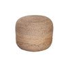 Poby Round Ottoman Pouf | 19’’ Natural Brown Jute Fiber BM338674