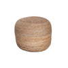 Poby Round Ottoman Pouf | 19’’ Natural Brown Jute Fiber BM338674
