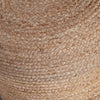 Poby Round Ottoman Pouf | 19’’ Natural Brown Jute Fiber BM338674