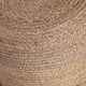 Poby Round Ottoman Pouf | 19’’ Natural Brown Jute Fiber BM338674