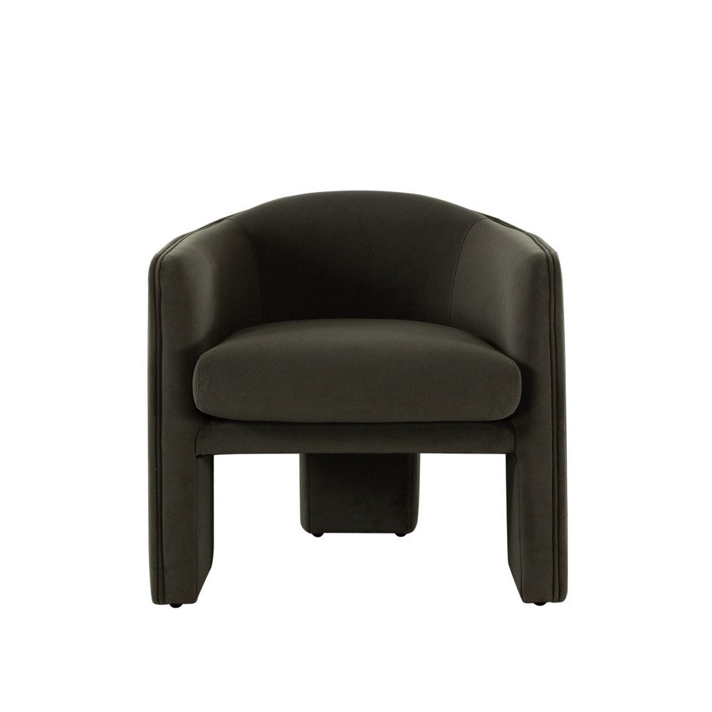 Lery Accent Chair | Green Winter Moss Performance Velvet | Curved Design BM338675