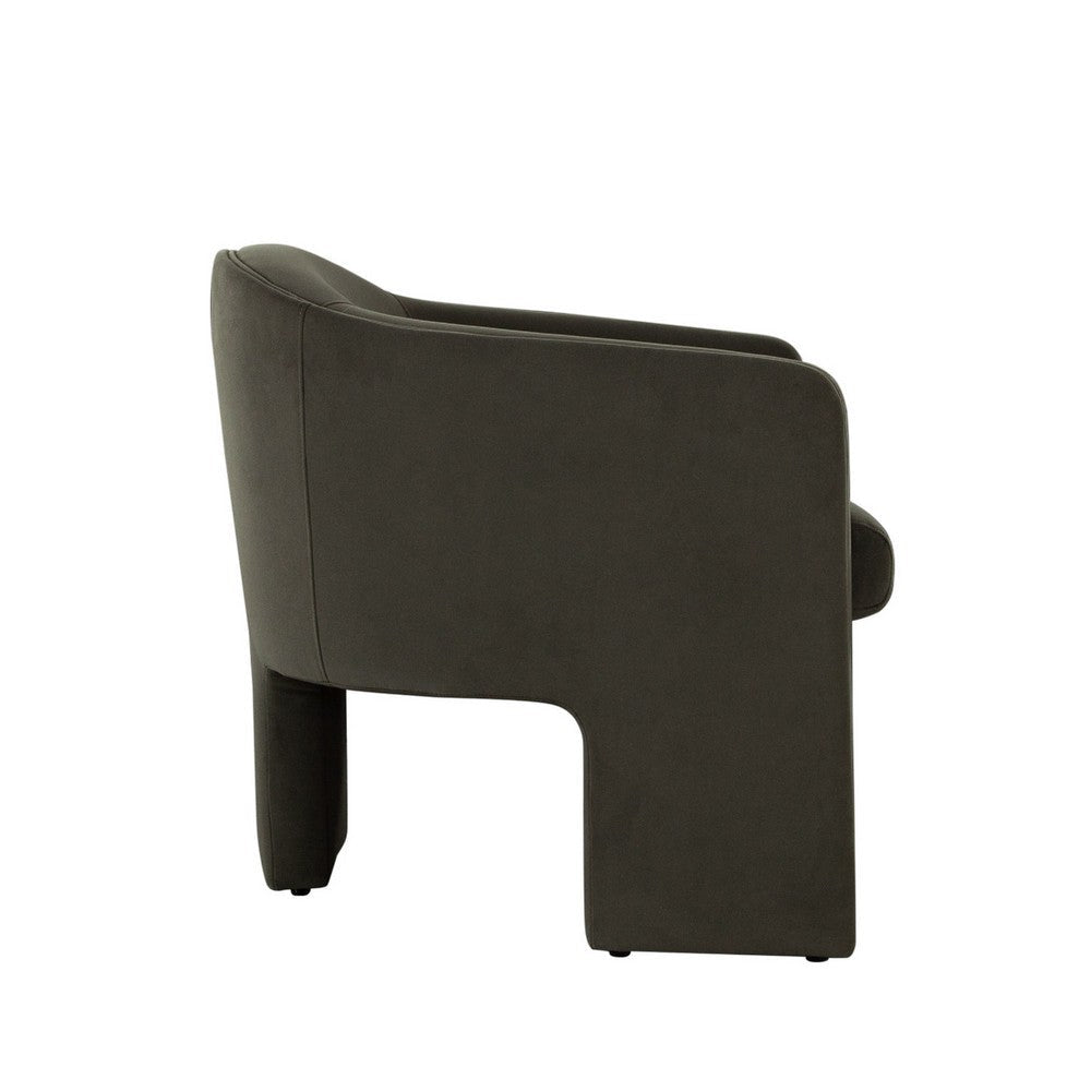 Lery Accent Chair | Green Winter Moss Performance Velvet | Curved Design BM338675