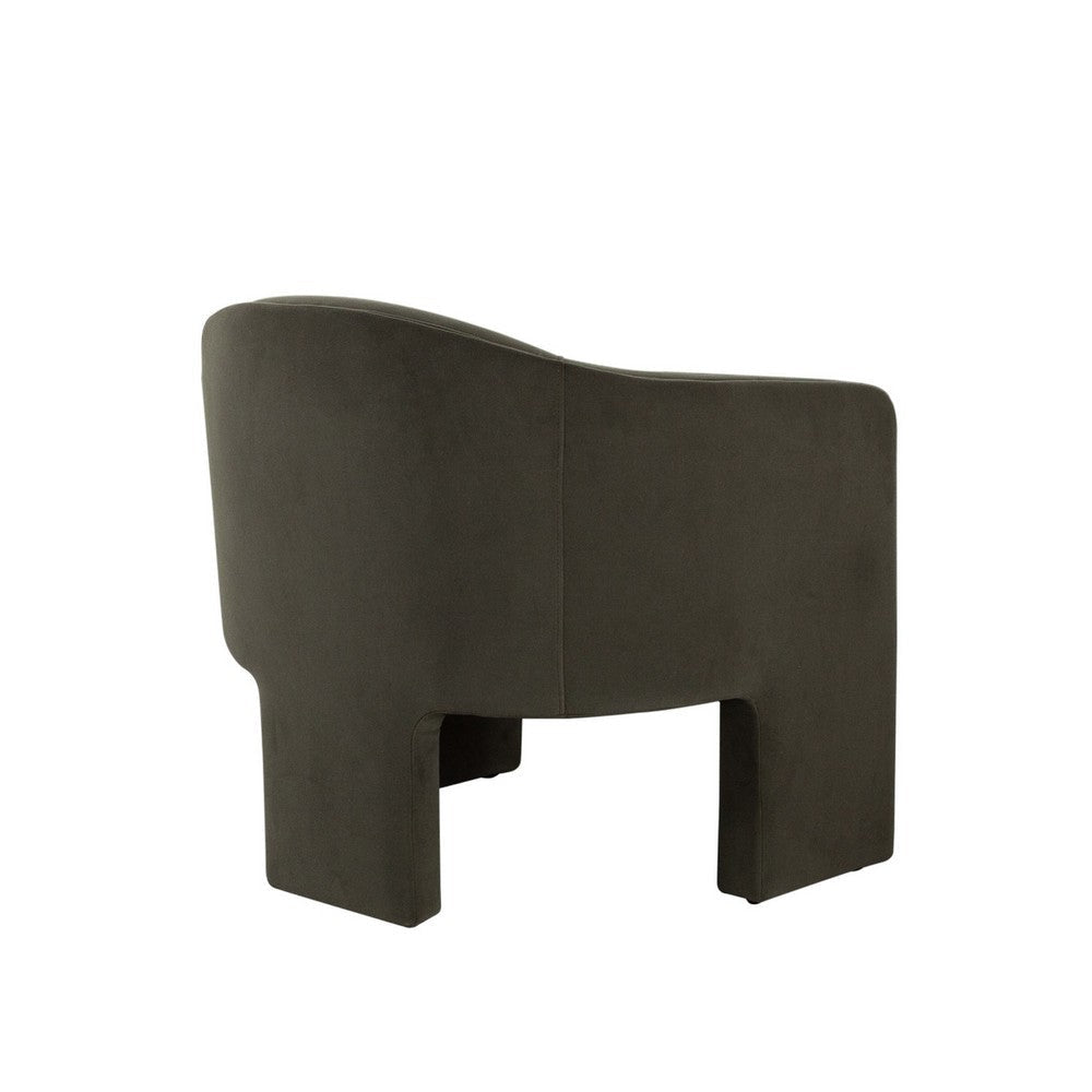 Lery Accent Chair | Green Winter Moss Performance Velvet | Curved Design BM338675