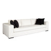 Lipi Modern Sofa | Mist White Fabric w Track Arms | 110’’ | 4 Accent Pillows BM338676
