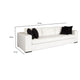 Lipi Modern Sofa | Mist White Fabric w Track Arms | 110’’ | 4 Accent Pillows BM338676