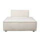 Gada Square Lounger Chair | Welt Trim Ivory Boucle | Wood Frame | 45’’ BM338677