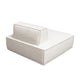 Gada Square Lounger Chair | Welt Trim Ivory Boucle | Wood Frame | 45’’ BM338677