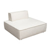 Gada Square Lounger Chair | Welt Trim Ivory Boucle | Wood Frame | 45"