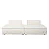 Gada 2 Piece Square Lounger Chair| Welt Trim Ivory Boucle | Solid Wood BM338678
