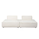 Gada 2 Piece Square Lounger Chair| Welt Trim Ivory Boucle | Solid Wood BM338678