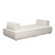 Gada 2 Piece Square Lounger Chair| Welt Trim Ivory Boucle | Solid Wood BM338678