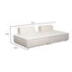 Gada 2 Piece Square Lounger Chair| Welt Trim Ivory Boucle | Solid Wood BM338678