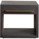 Ceny Side End Table | 1 Drawer | Gray Oak Solid Mango Wood | 26’’ BM338680