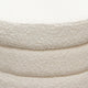 Accent Ottoman | 17’’ | Ivory Boucle Upholstery | Round Stacked Design BM338681