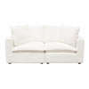 Agg 2pc Modular Sofa | Ivory Faux Shearing Fabric | 2 Accent Pillows BM338682