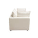 Agg 2pc Modular Sofa | Ivory Faux Shearing Fabric | 2 Accent Pillows BM338682