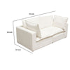 Agg 2pc Modular Sofa | Ivory Faux Shearing Fabric | 2 Accent Pillows BM338682